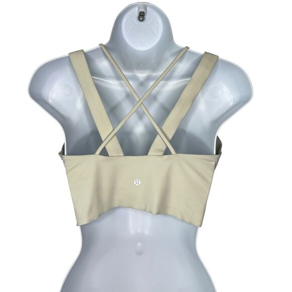 Lululemon Natural Ivory Like A Cloud Longline Light Support Bra - Picture 2 of 8